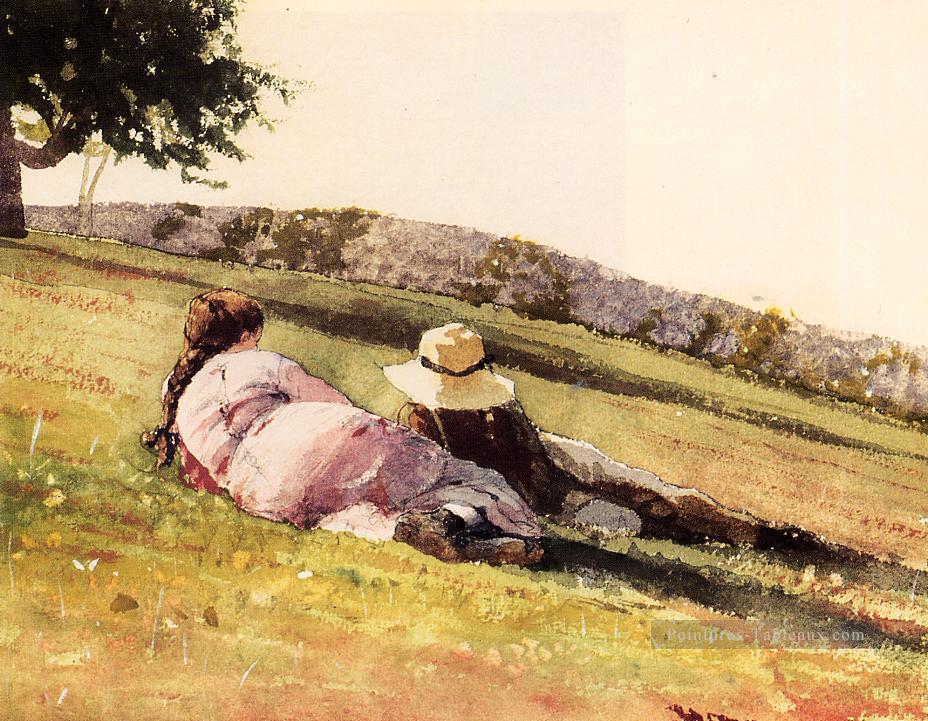 Sur la colline réalisme peintre Winslow Homer Peintures à l'huile